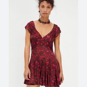 CLEARANCE! NWT Free People Size Medium It Takes Two Crossover Woven Skater Dress